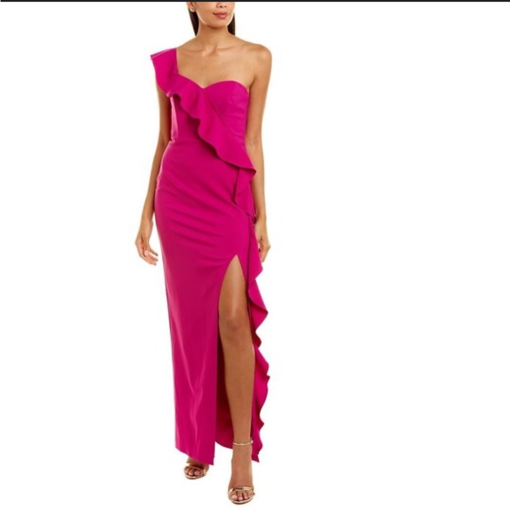 Ruffled Column Gown